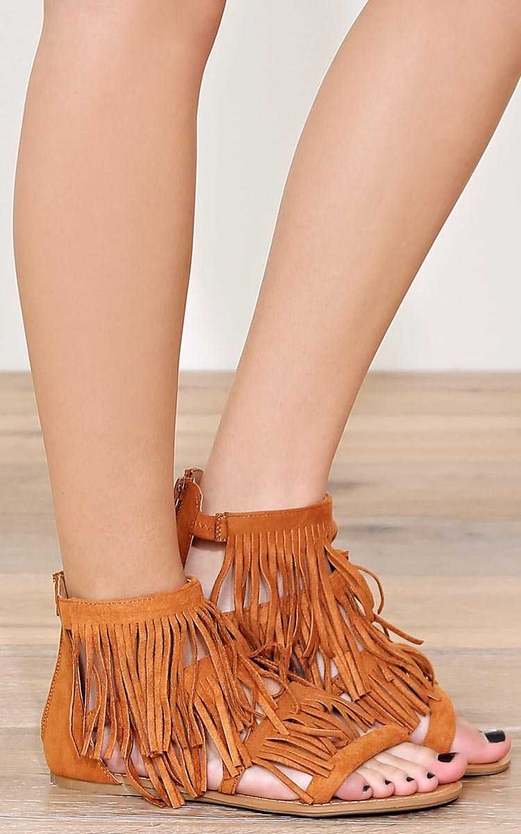 Desert Princess Faux Suede Sandals - in Size by Styles For Less