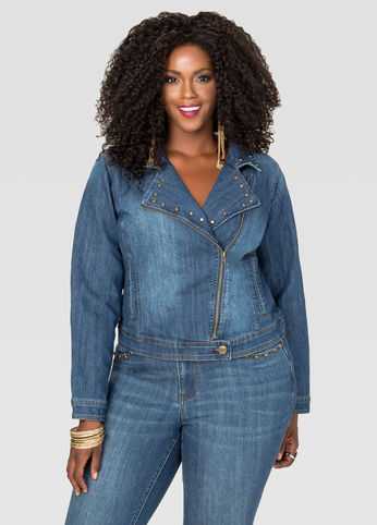 Stud Moto Jean Jacket