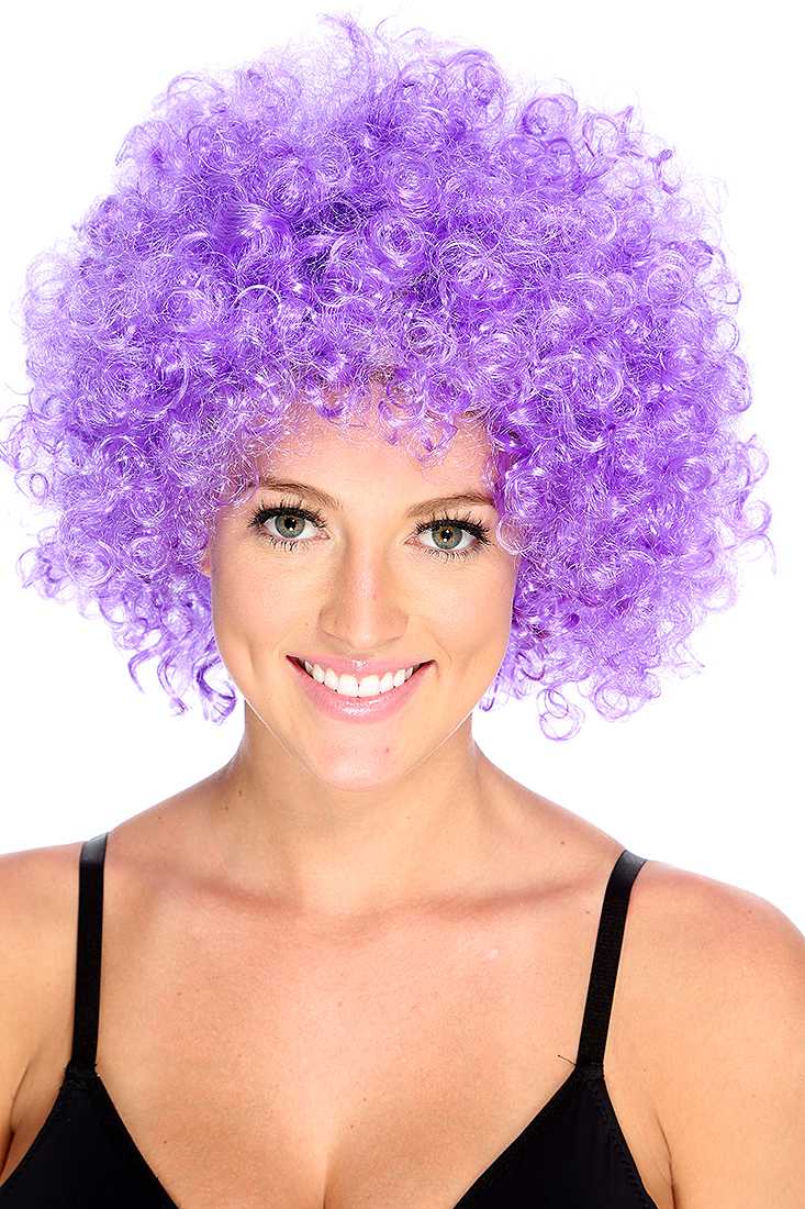 Purple Curly Afro Wig