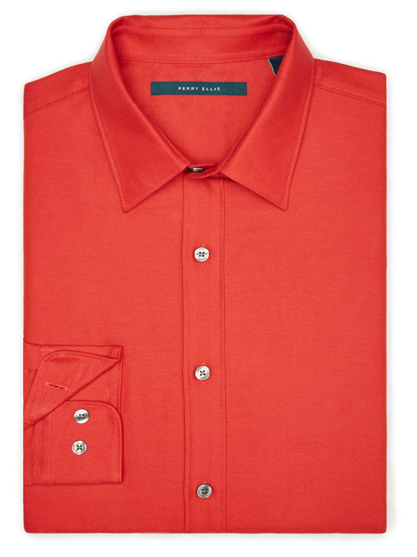 Perry Ellis Oxford Rolled Sleeve Shirt