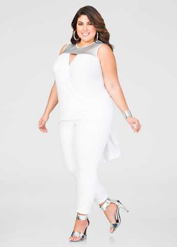 Metallic Surplice Hi-Lo Tank
