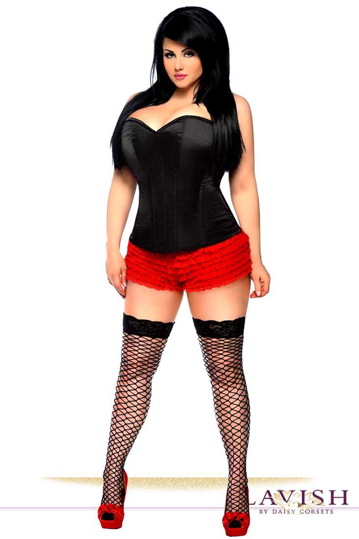 Lavish Black Sweetheart Side Zipper Corset