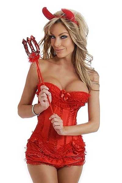 4 PC Sexy Devil Costume