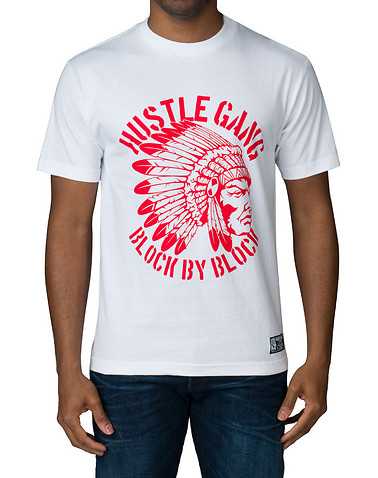 HUSTLE GANG MENS White Clothing / Tops S