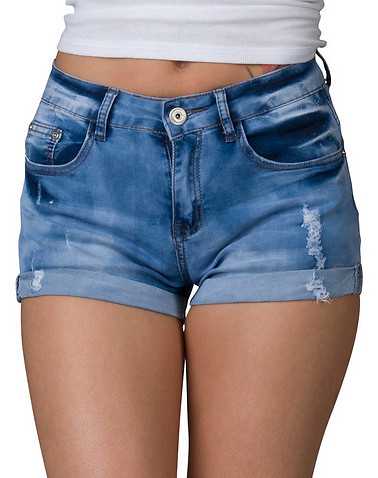 ESSENTIALS WOMENS Blue Clothing / Denim Shorts