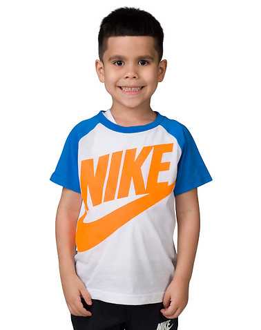 NIKE BOYS White Clothing / Short Sleeve T-Shirts M / 5