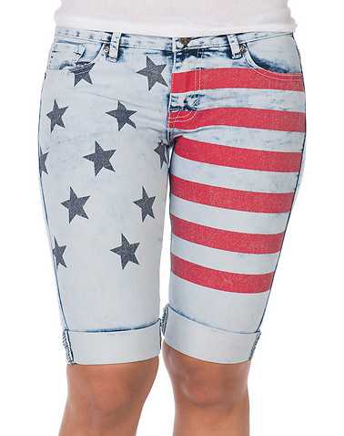 ESSENTIALS WOMENS Medium Blue Clothing / Denim Shorts 1