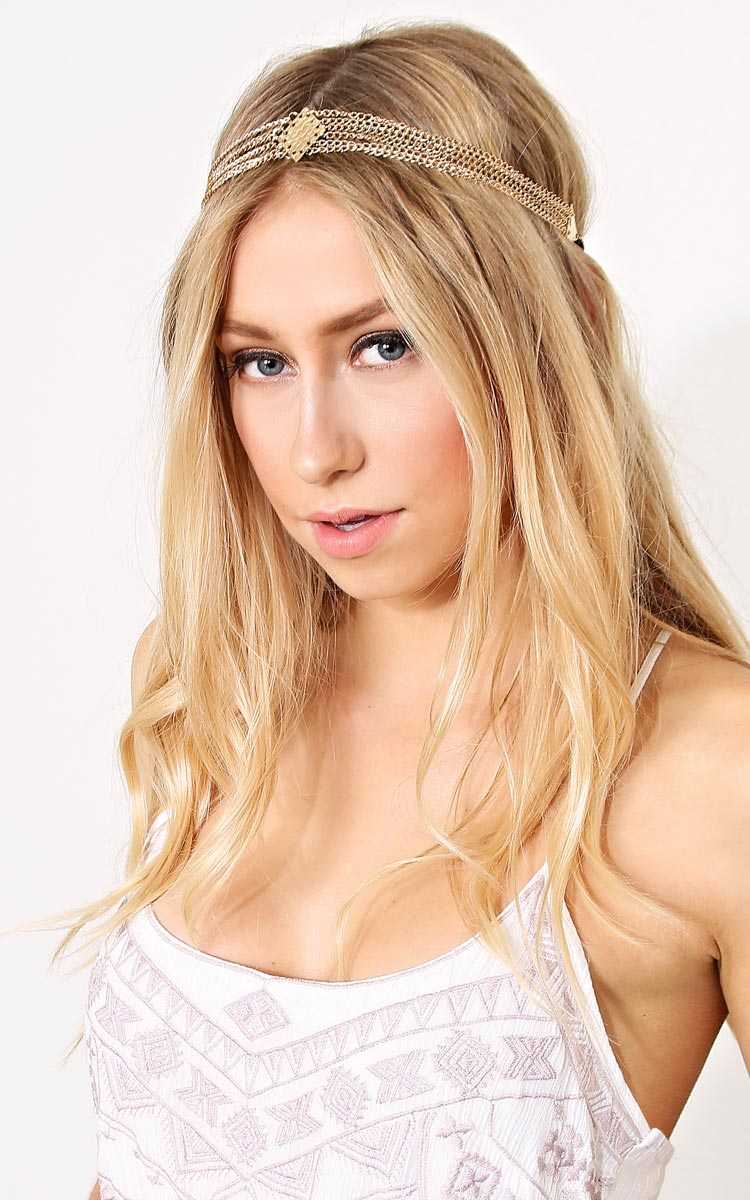 Hailee Multi-Chain Headband - N/S - Gold by Styles For Less