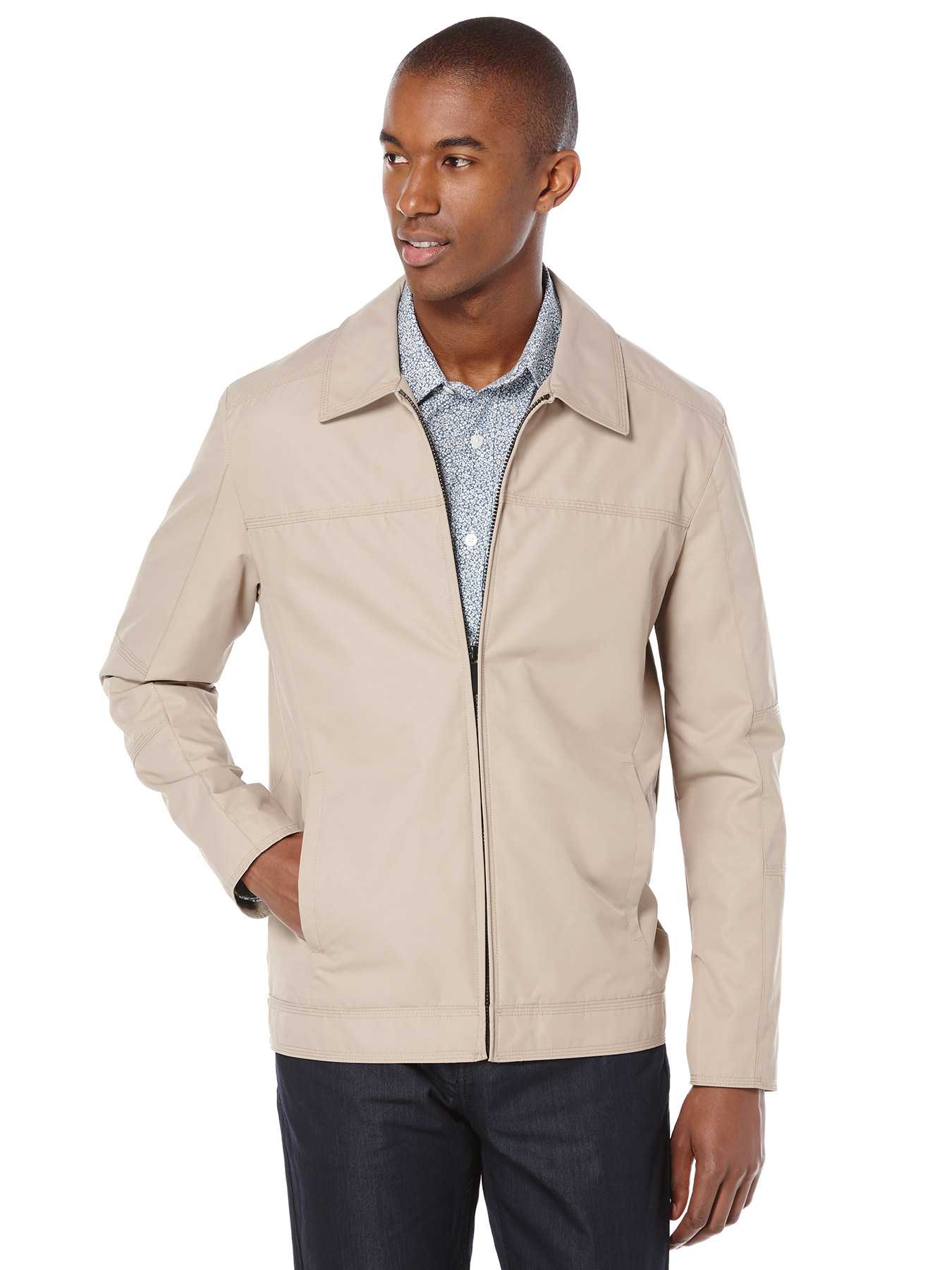 Perry Ellis Collar Front Iridescent Jacket