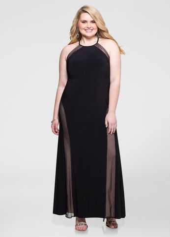 Mesh Curve Special Occasion Dress