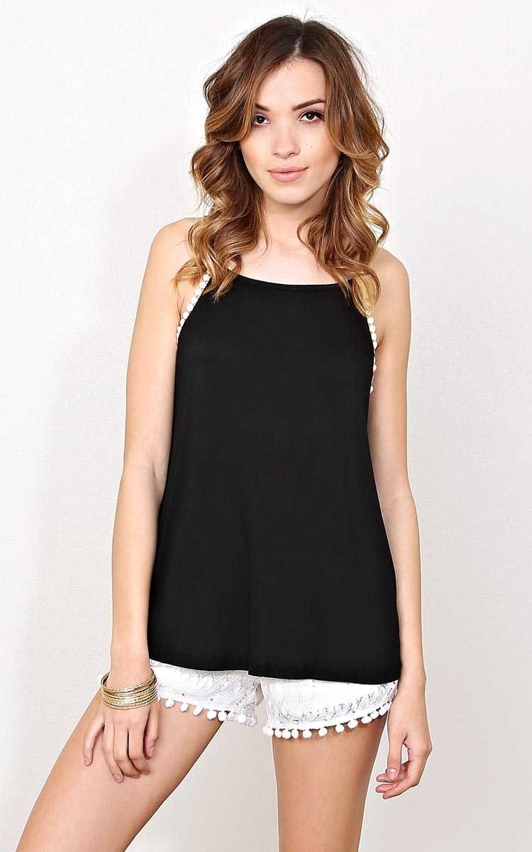 High Noon Knit Tank - XLGE - Black in Size X-Large by Styles For Less