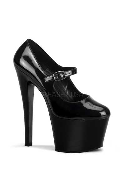 Black Patent Maryjane Platform High Heels