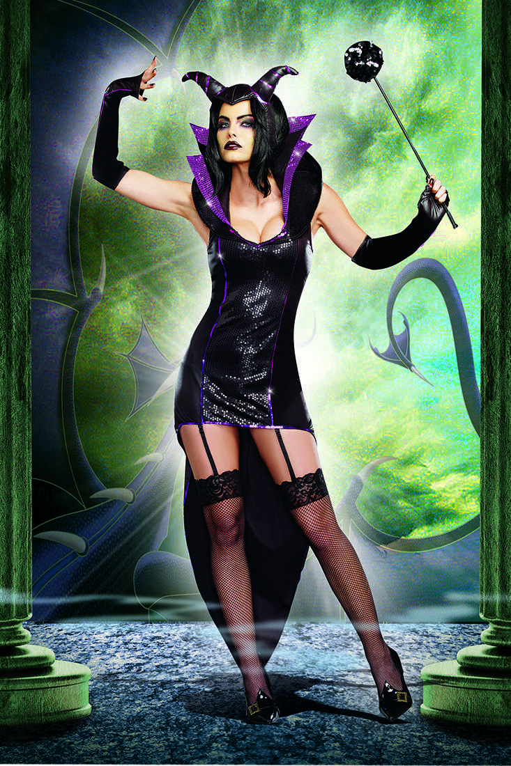 Queen Of Darkness Sexy Fantasy 3 Piece Costume