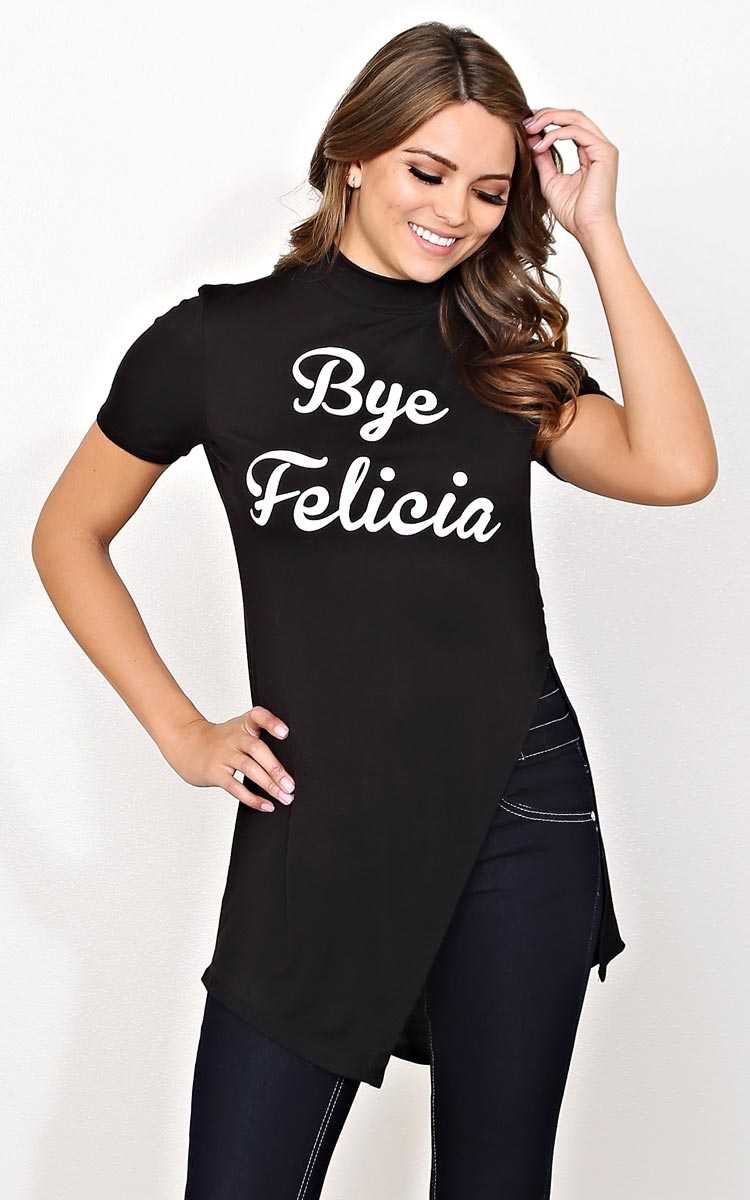 BYE FELICIA Knit Tunic - - Black in Size by Styles For Less