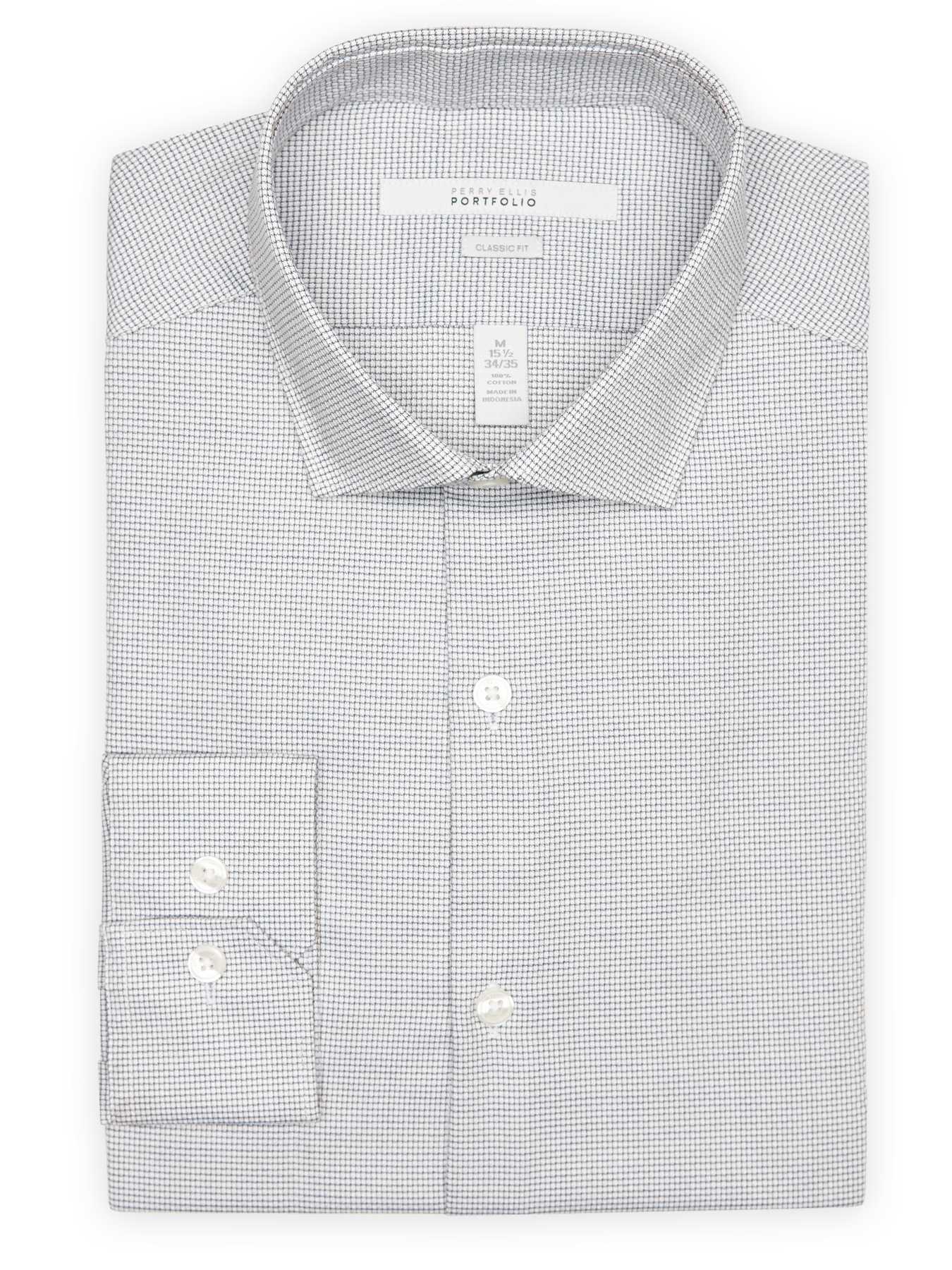 Perry Ellis Classic Fit Monkscloth Dress Shirt