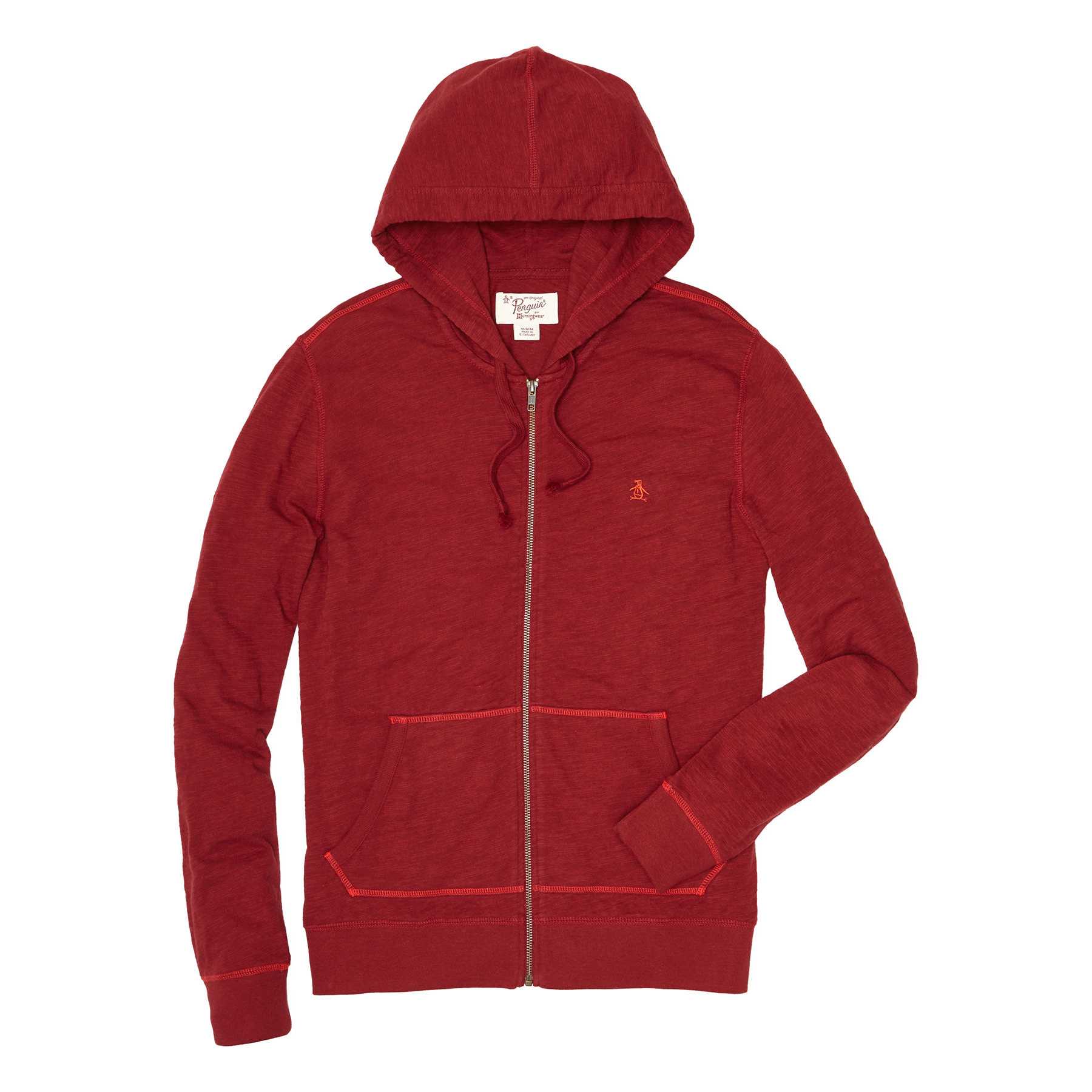 Original Penguin SLUB FULL ZIP HOODIE