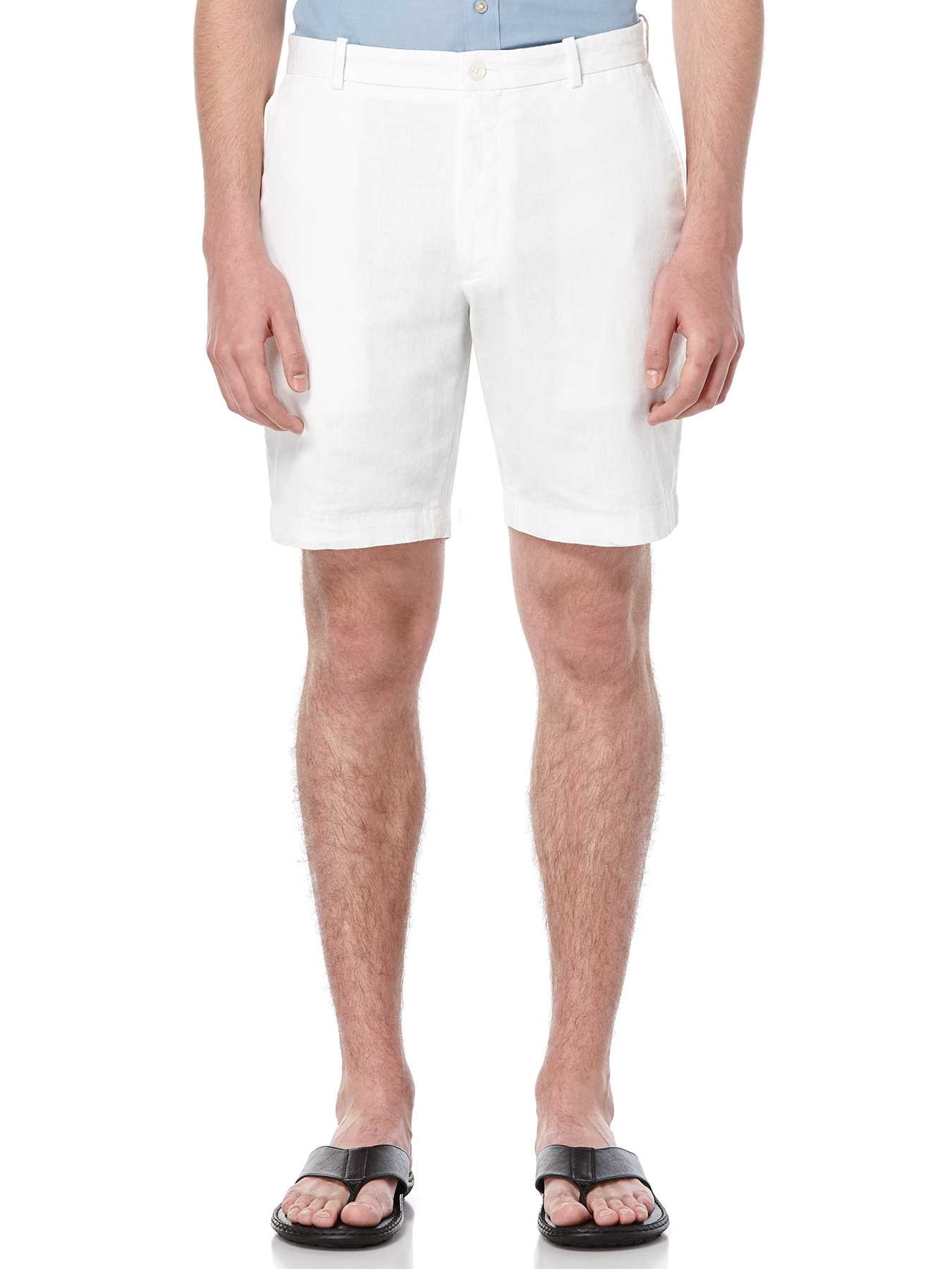 Perry Ellis Linen Cotton Textured Solid Short
