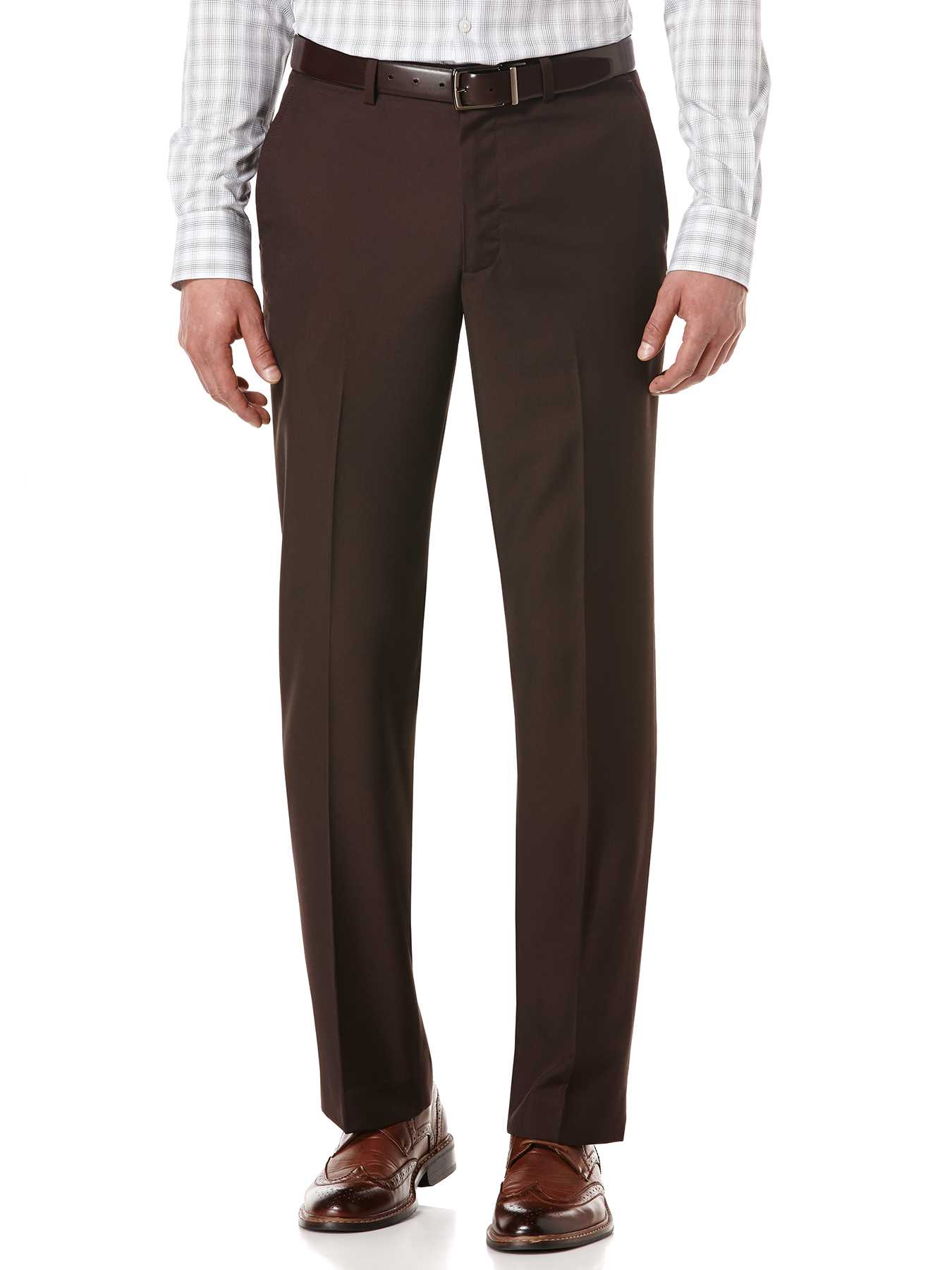 Perry Ellis Regular Fit Sharkskin Solid Suit Pant