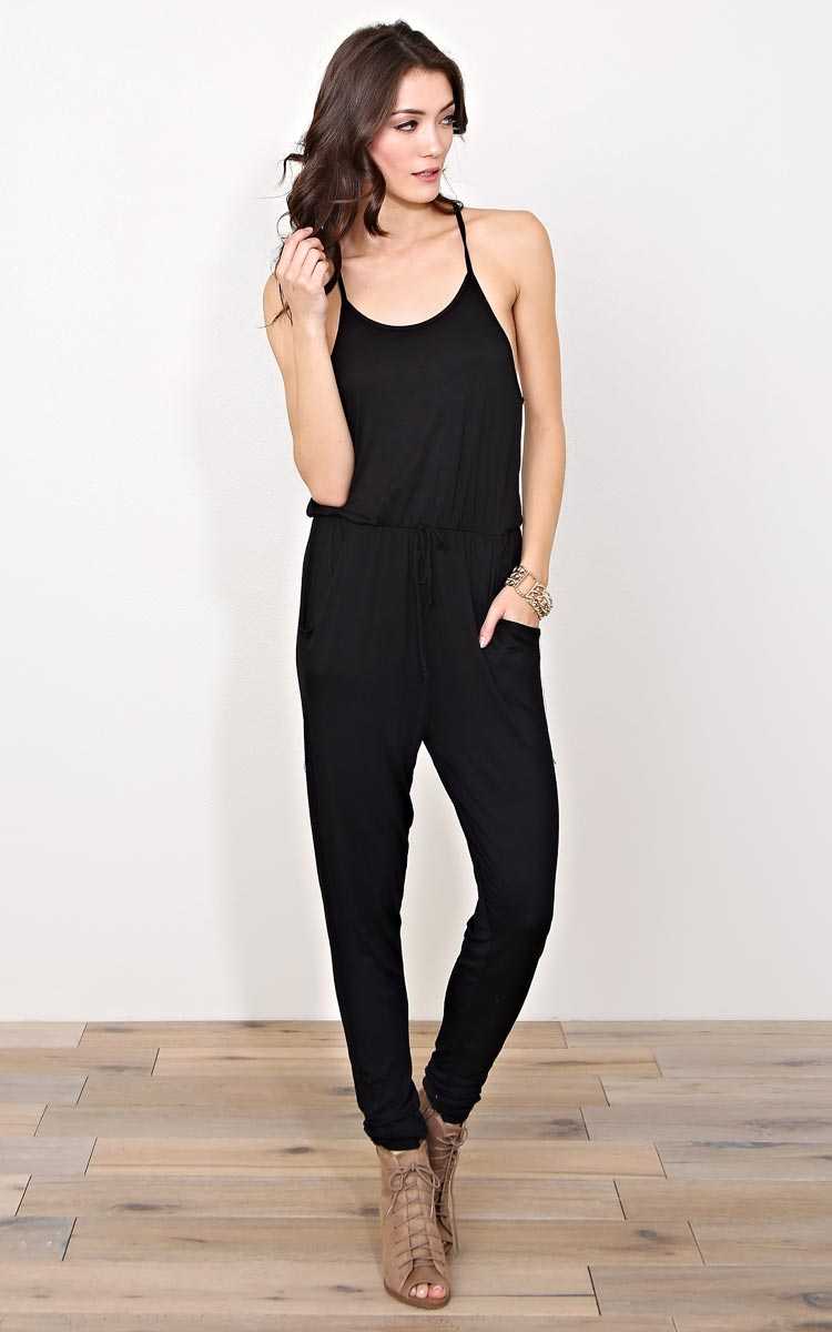 Sweet Seduction Knit Jumpsuit - SML - Black in Size Small by Styles For Less