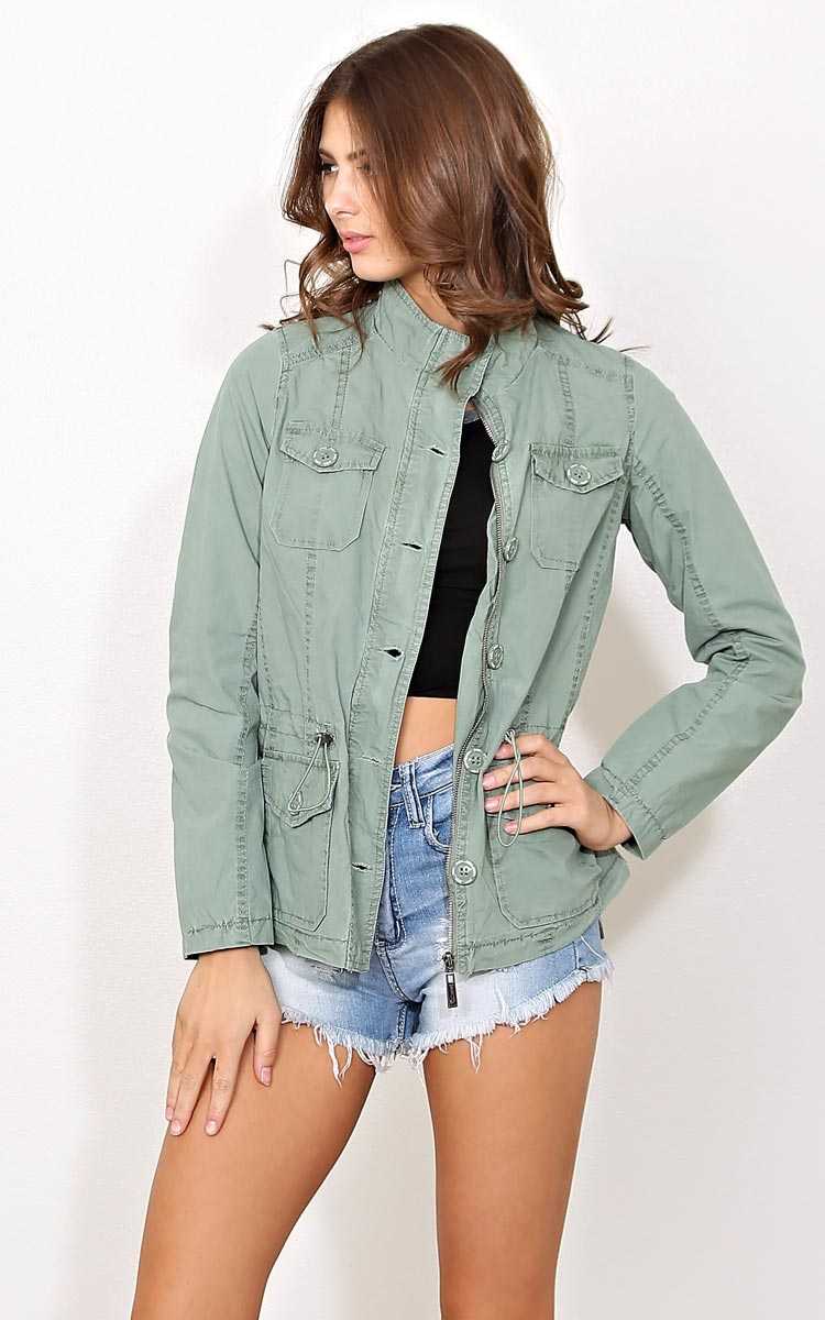 Raleigh Woven Anorak - - Olive/Drab in Size by Styles For Less
