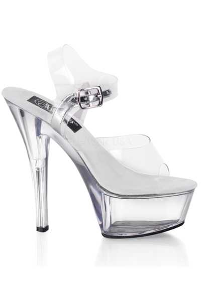 clear spike heels