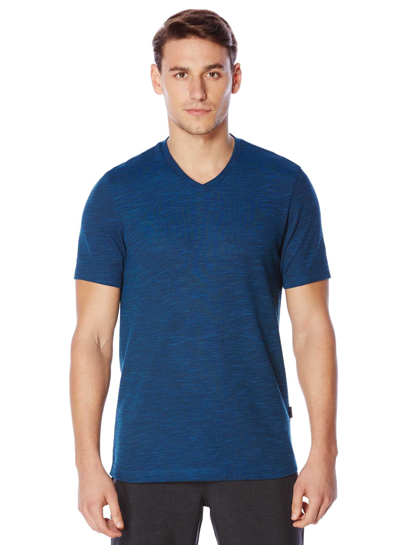 Perry Ellis Short Sleeve Textured V-Neck