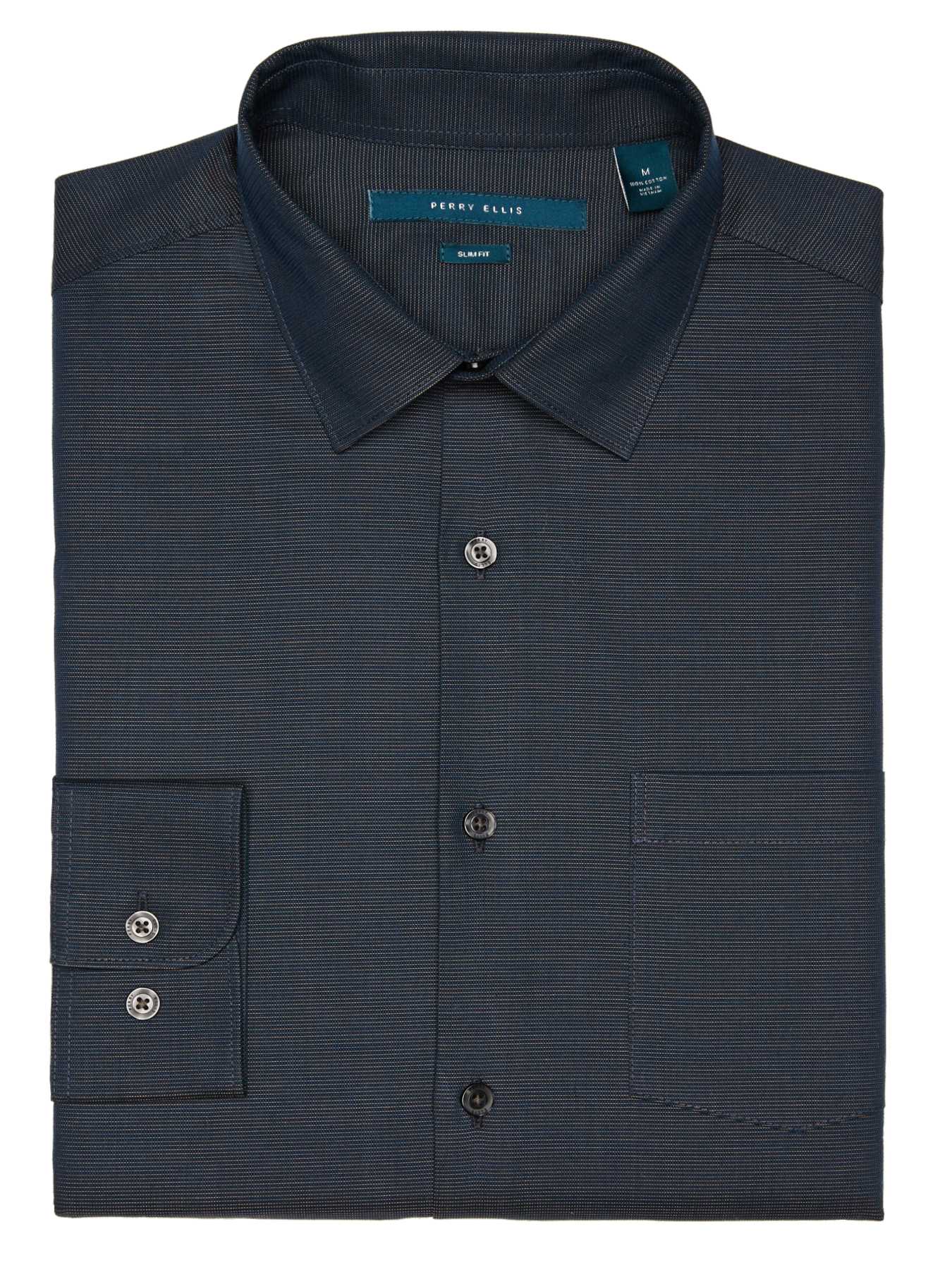 Perry Ellis Big and Tall Fine Horizontal Stripe Shirt