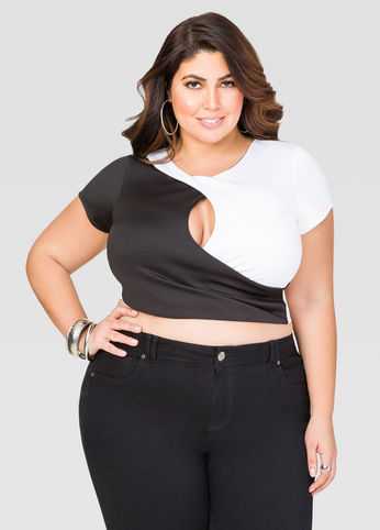 Colorblock Crop Top