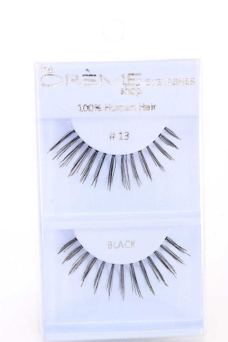 Black Natural Lengthening Glamour Human Hair Eyelashes