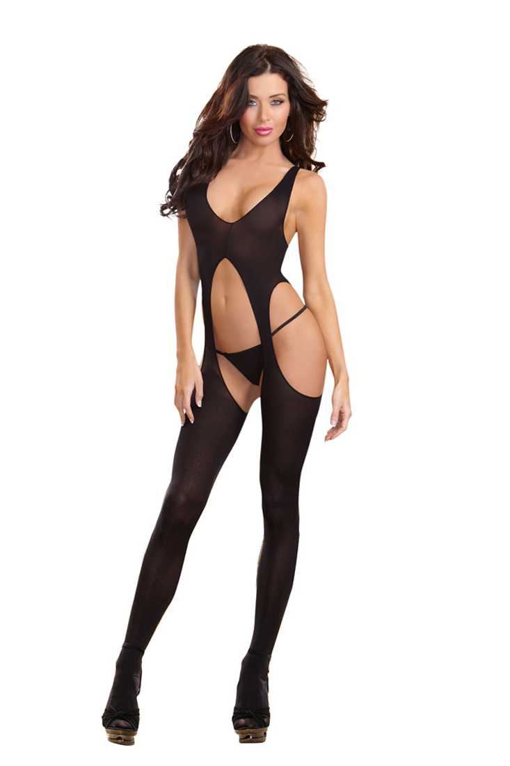 Black Sheer Bodystocking