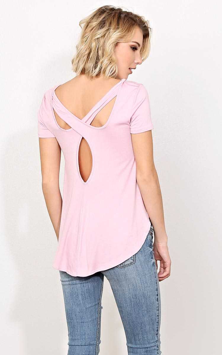 Nikki Key Hole Knit Top - MED - Mauve in Size Medium by Styles For Less
