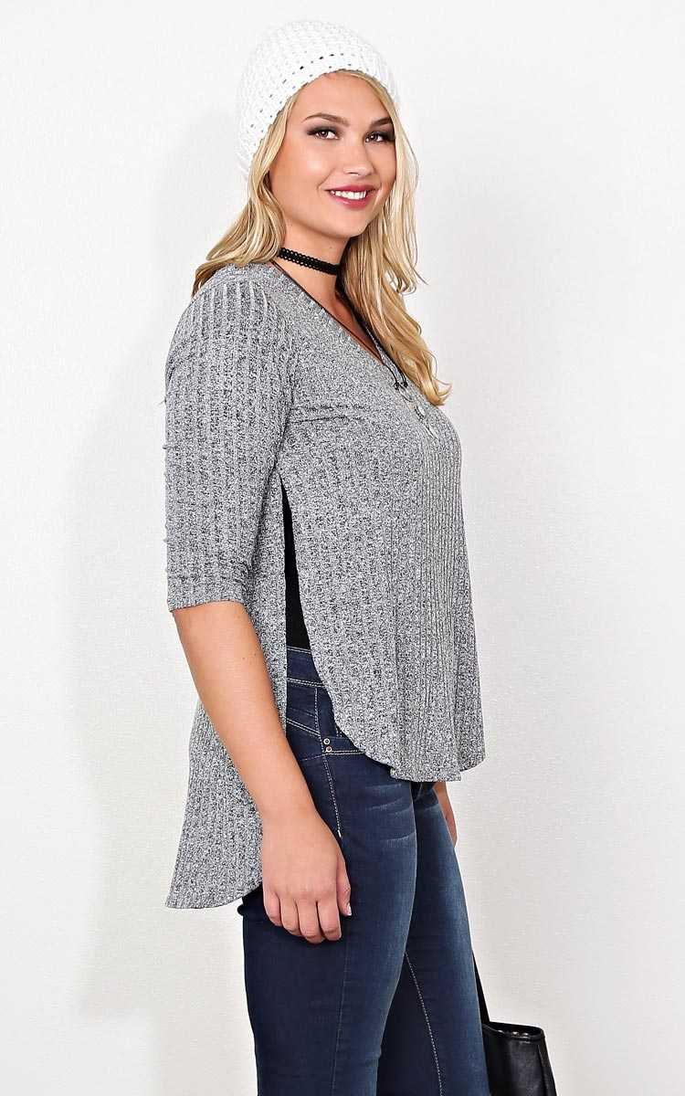 Plus Size Kandice Flyaway Rib Top - Black Combo in Size 2X by Styles For Less