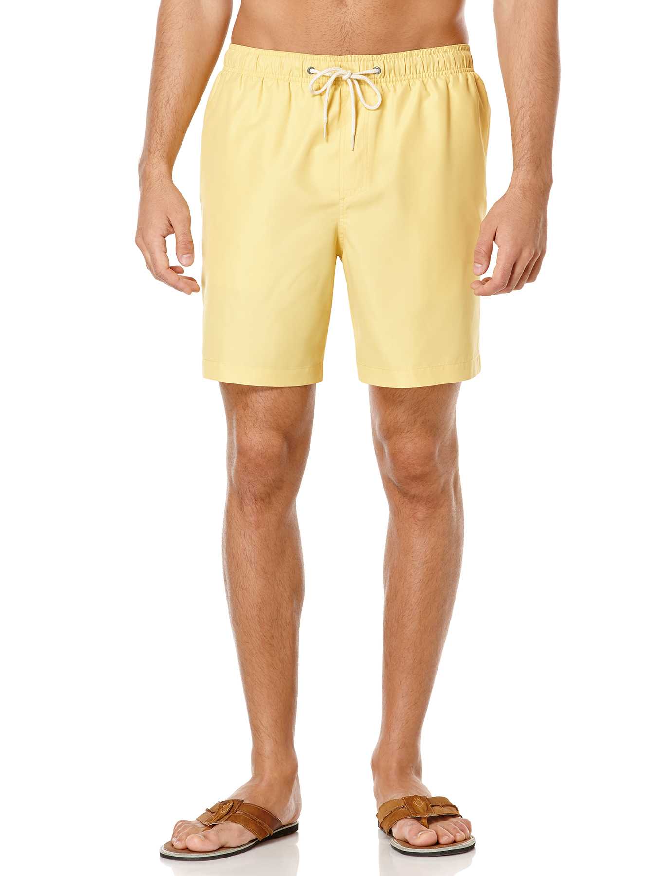 Cubavera Solid Full Elastic Swim Short