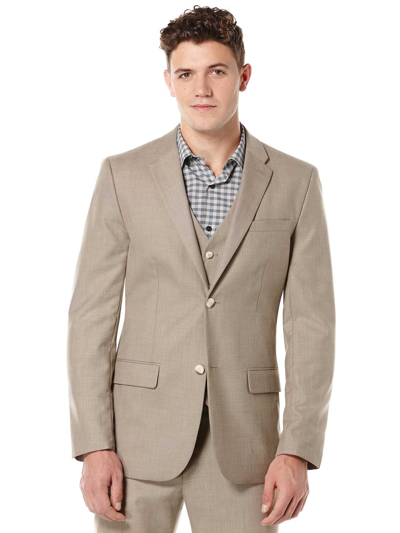 Perry Ellis Big and Tall Two Toned Twill Suit Jacket