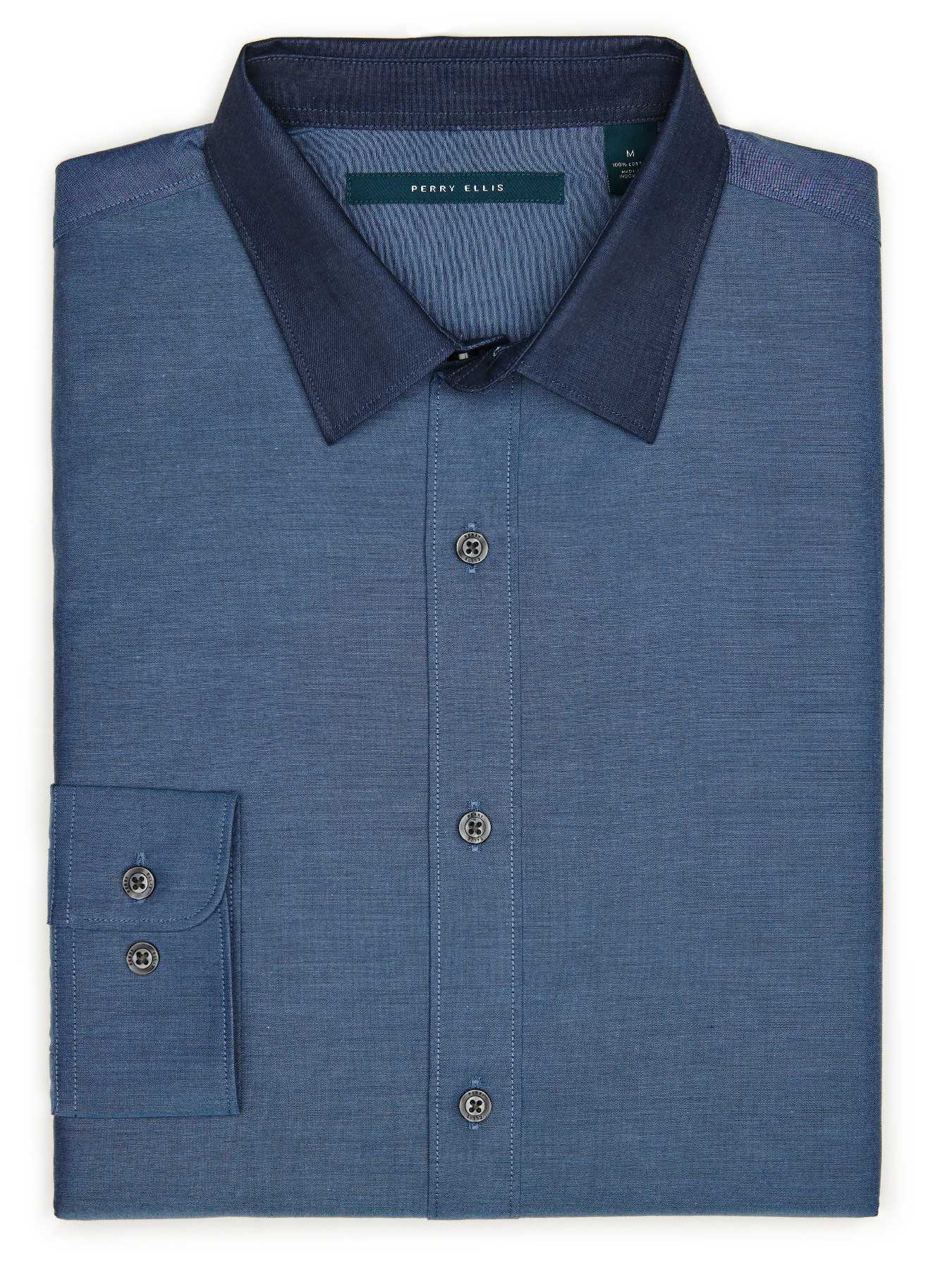 Perry Ellis Iridescent Twill Fabric Shirt