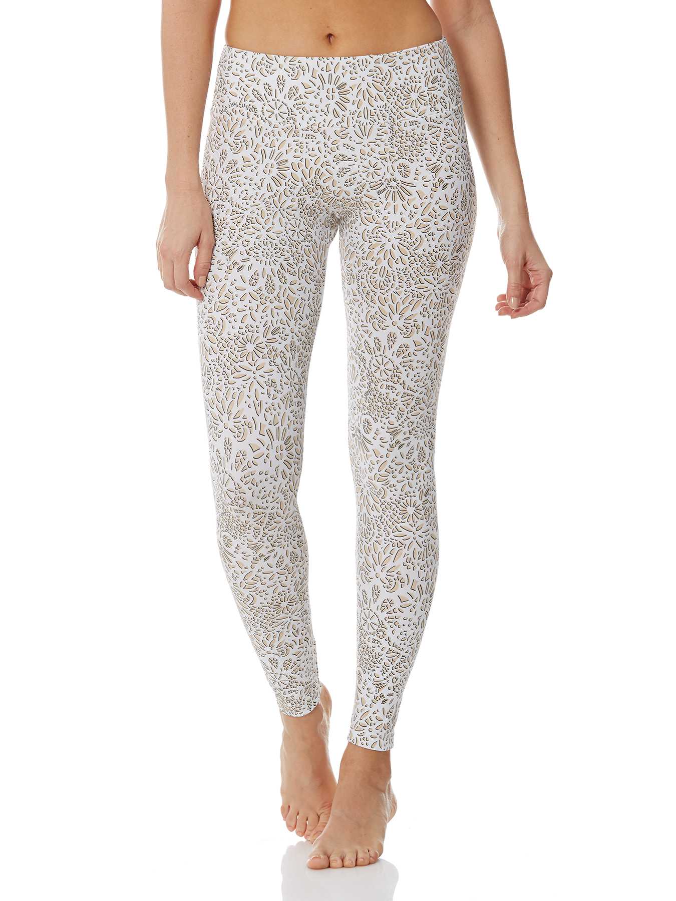Peony Eyelet Print Leggings