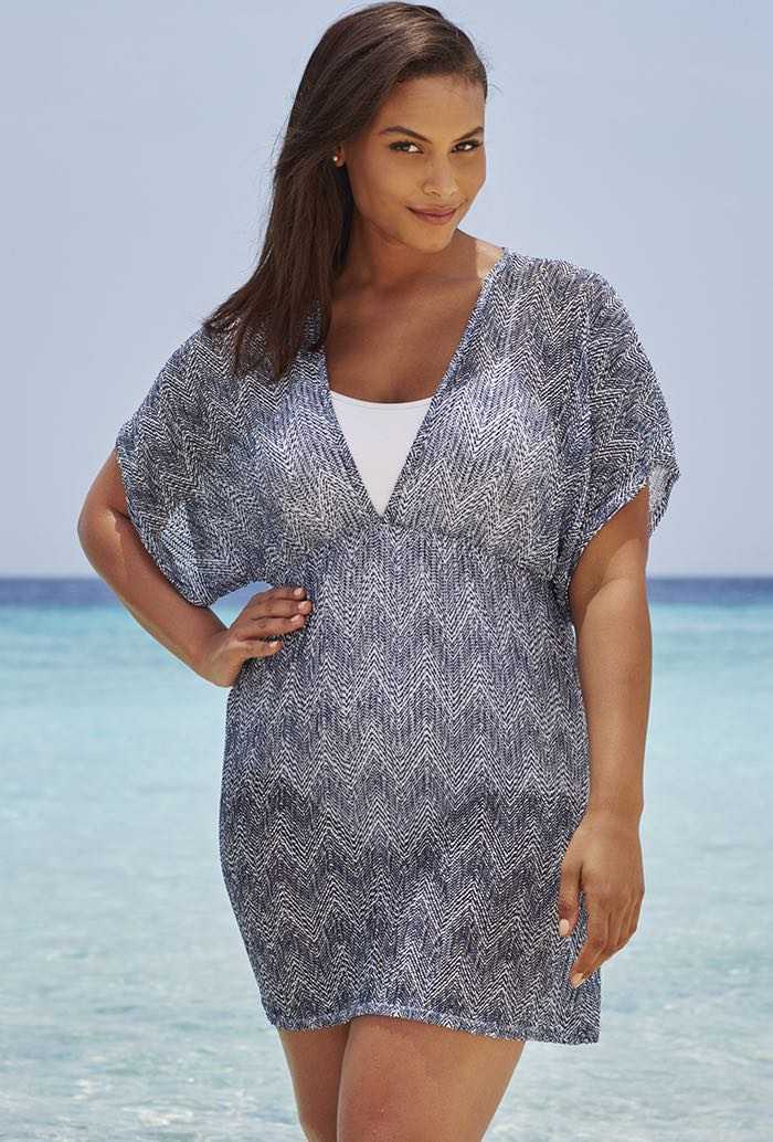 Navy Zig Zag Empire Tunic