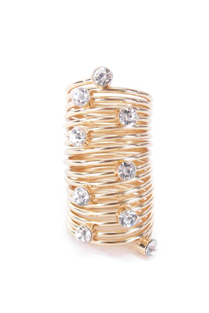 Gold High Polish Metal Stacked Ring