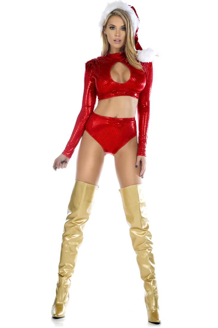 Sexy Sequins 2Pc. Joy Holiday Costume