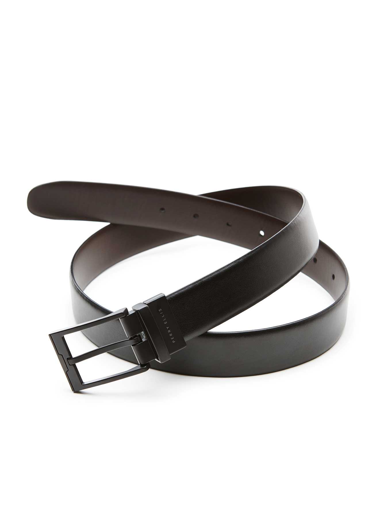 Perry Ellis Black Cop Leather Belt
