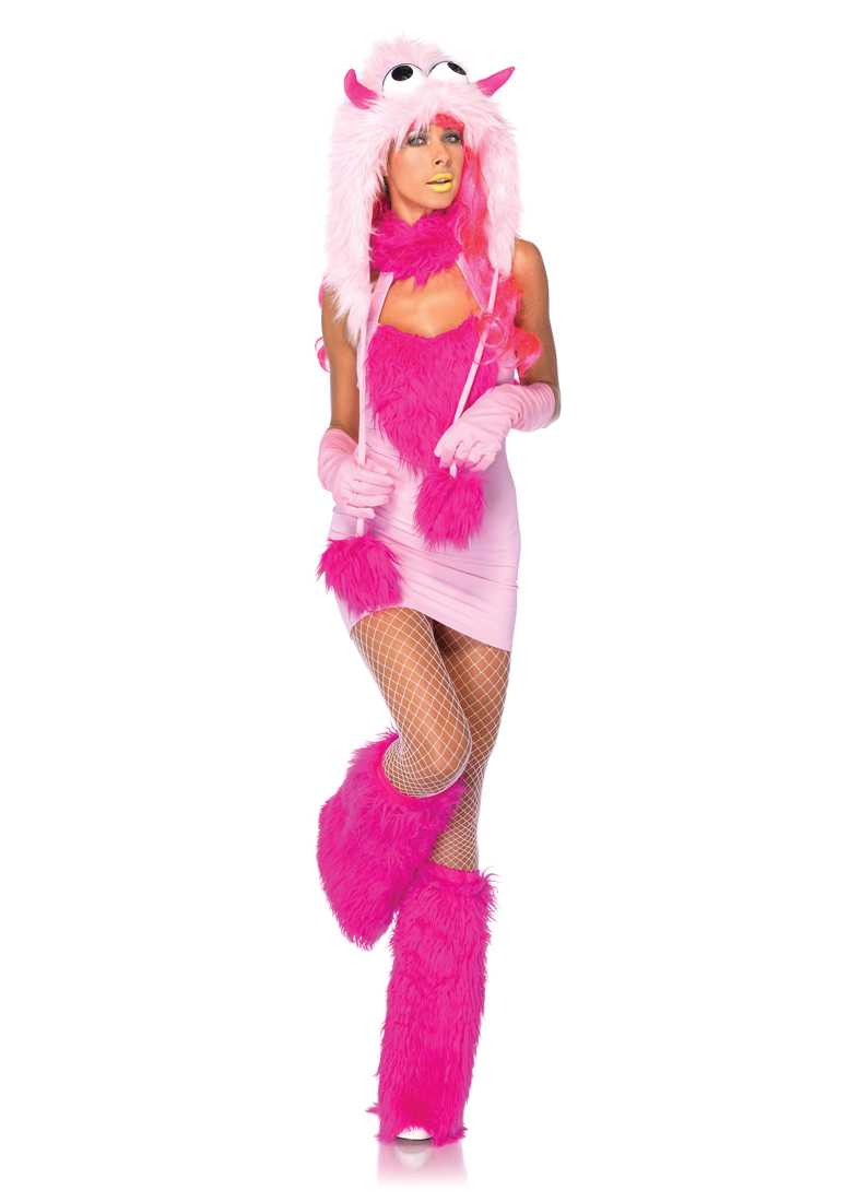 2 PC Pink Puff Monster Costume