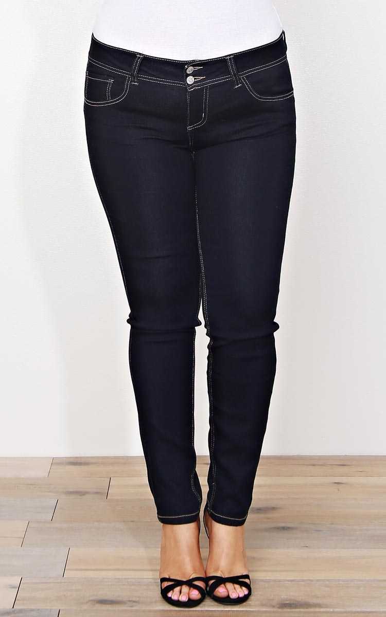 Plus Size Paris Blues Contouring Jeans - Rinse Wash in Size 17 by Styles For Less