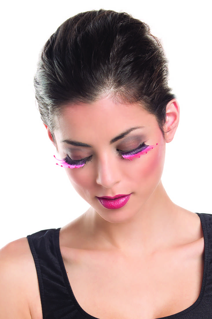 Pink Two Tone Ball Tipped Sexy Ravewear Eyelashes
