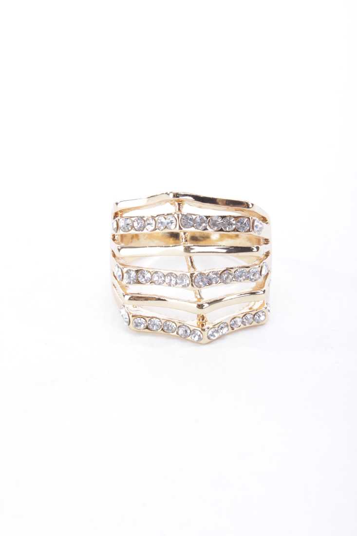Gold High Polish Metal Perforated Ring