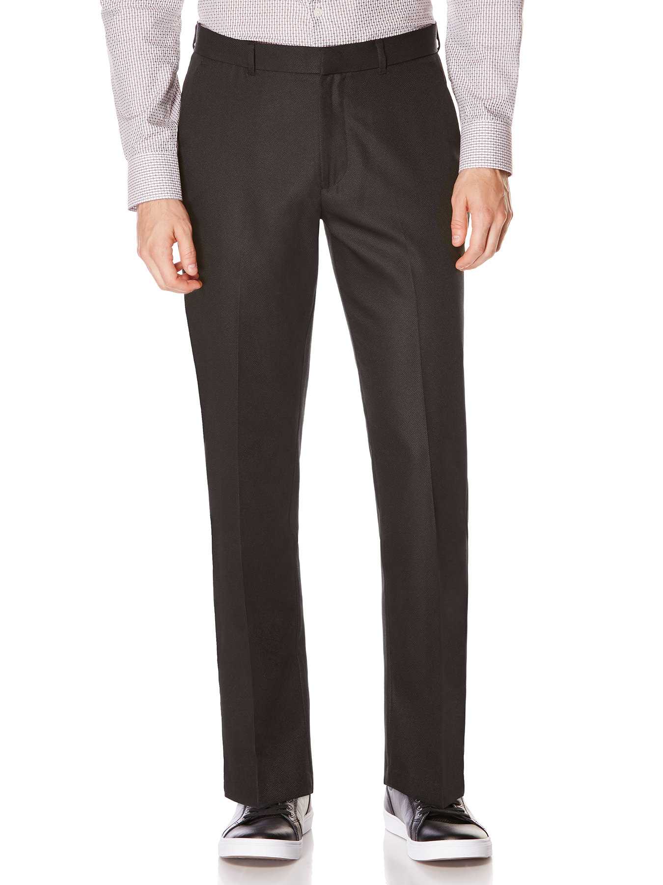 Perry Ellis Slim Fit Solid Textured Dress Pant