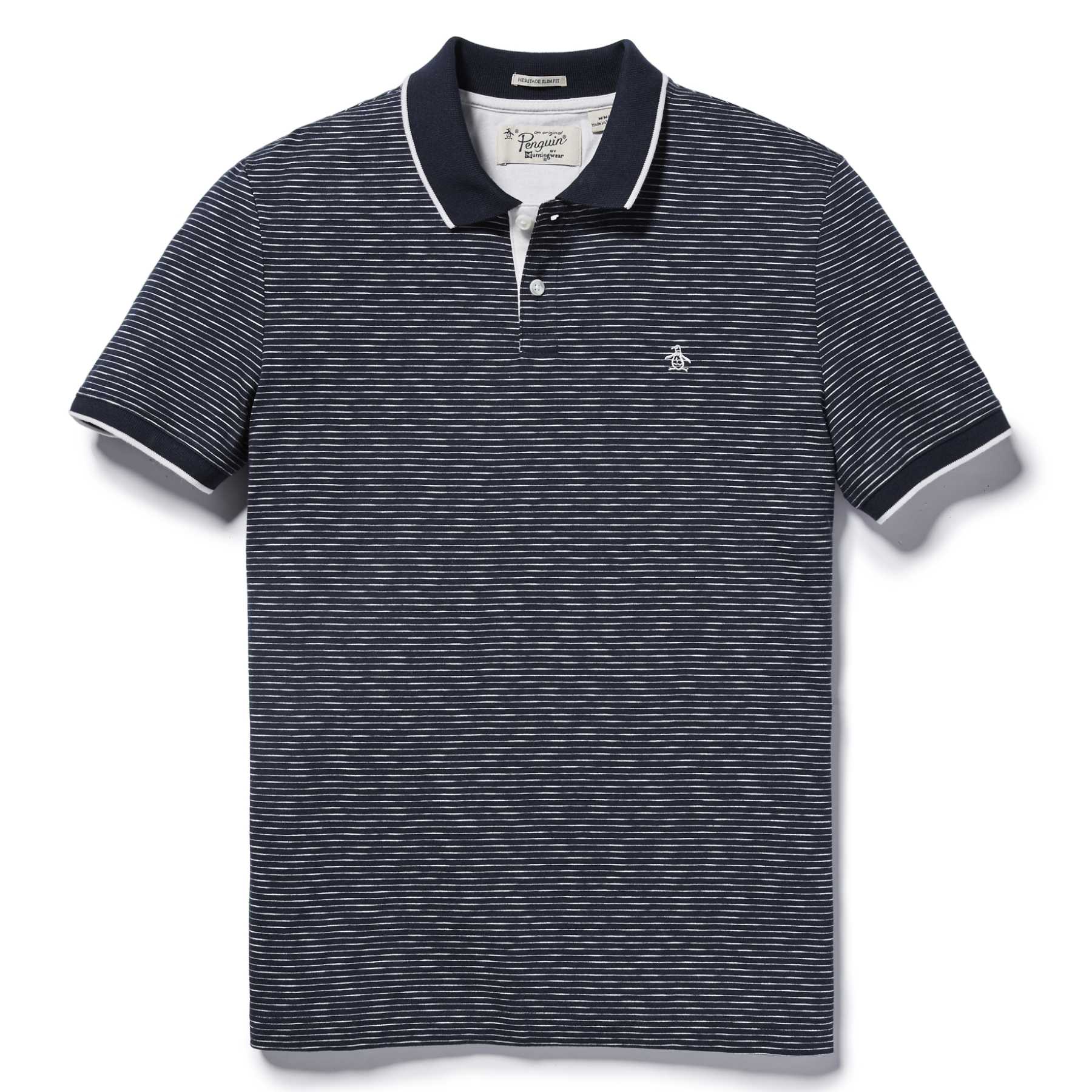 Original Penguin SLUB FEEDER STRIPE POLO
