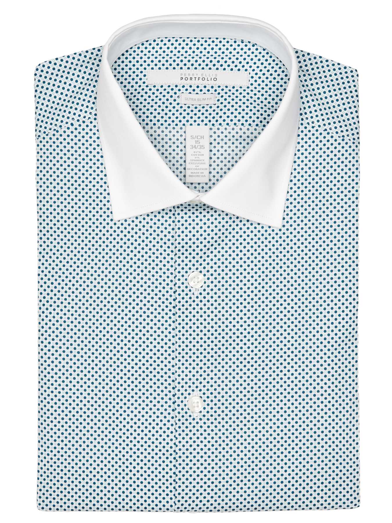Perry Ellis Ultra Slim Small Dot Dress Shirt