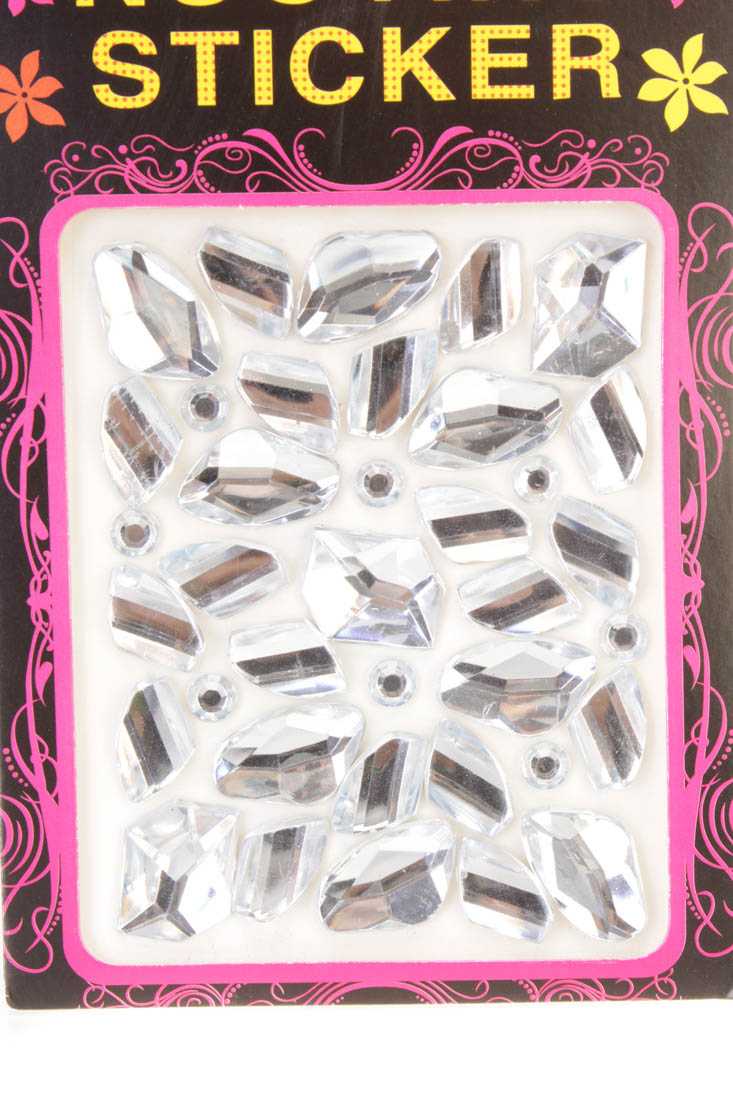 Clear Faceted Beaded Gemstone Stickers