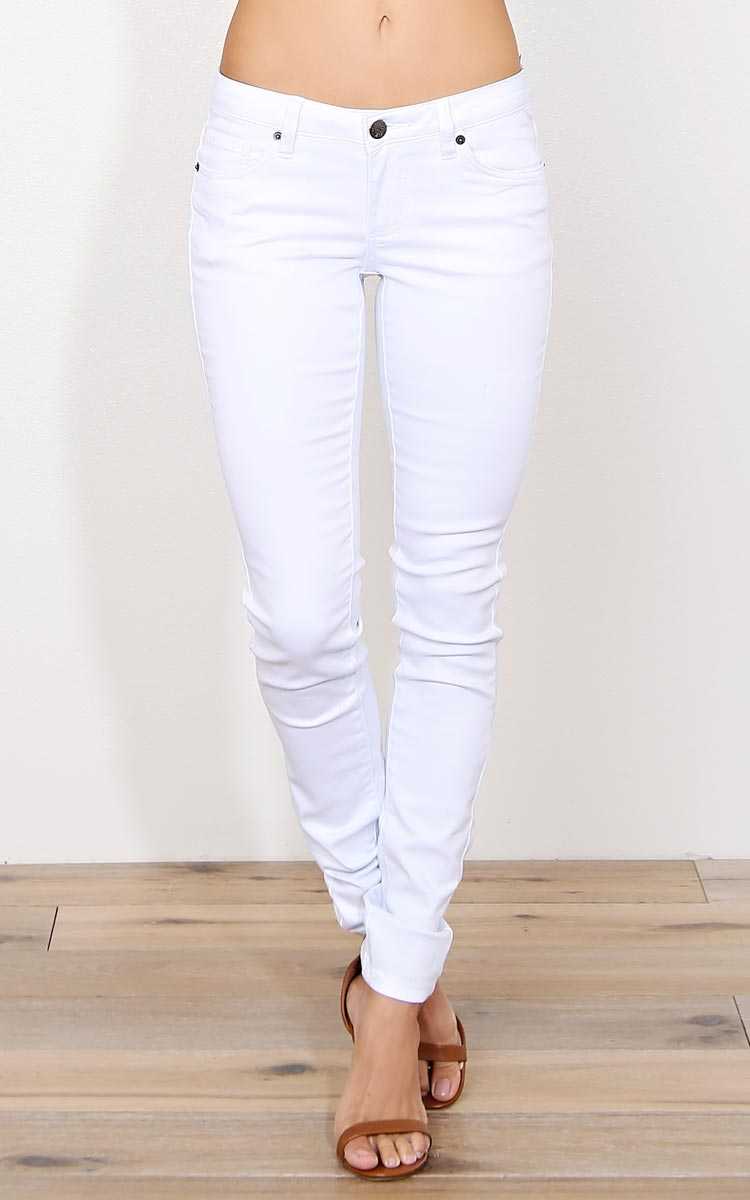 Bryce Denim Skinny Jeans - White in Size 7 by Styles For Less