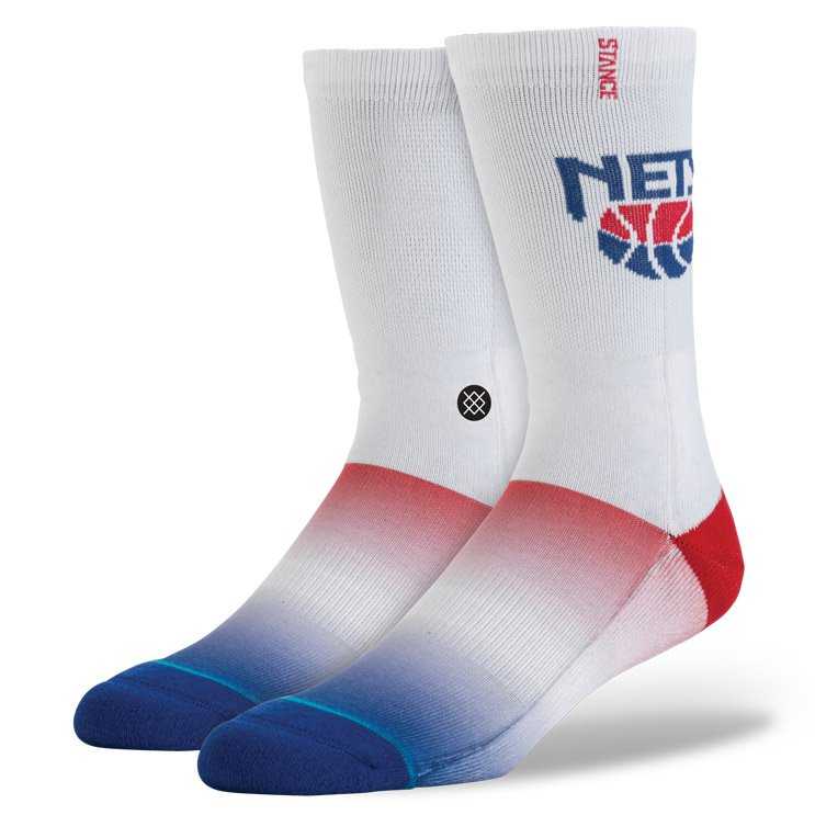 Stance Nj Nets Hwc WHT L/XL NBA Hardwood Socks